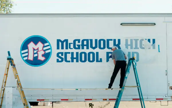 McGavock High School band trailer